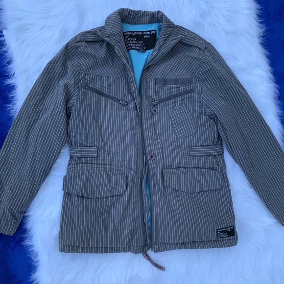 Stussy Mens Striped zip up jacket - Picture 2 of 8